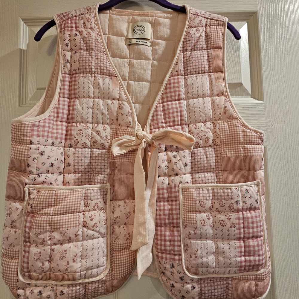 Stoosh Pink Patchwork floral Quilted top